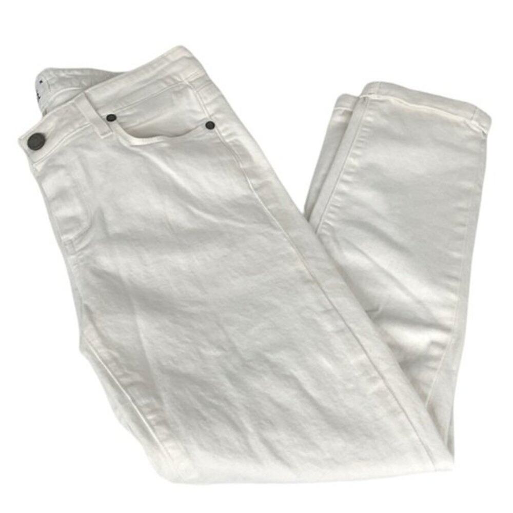 Paige Skyline Crop White Jeans Size 28